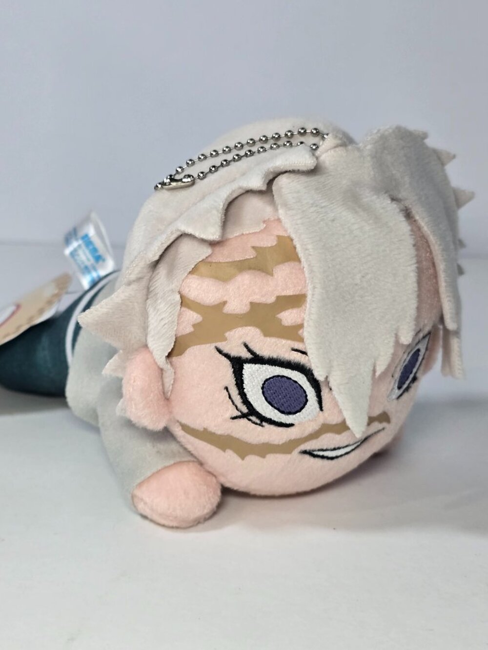 SEGA Demon Slayer Sanemi Shinazugawa Nesoberi Laying Plush 6.5" Japanese Tag NWT